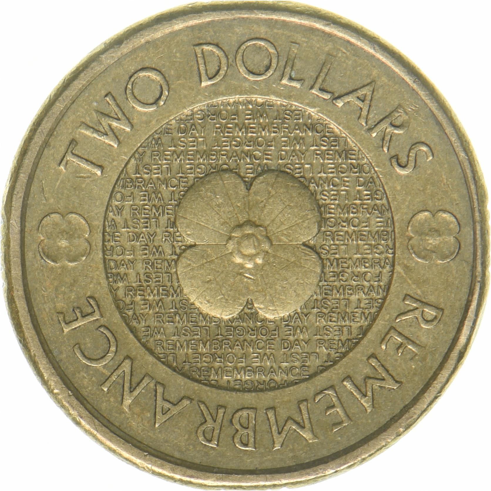 Australia | 2 Dollars Coin | Remembrance Day | KM:2007 | 2012 - 2018