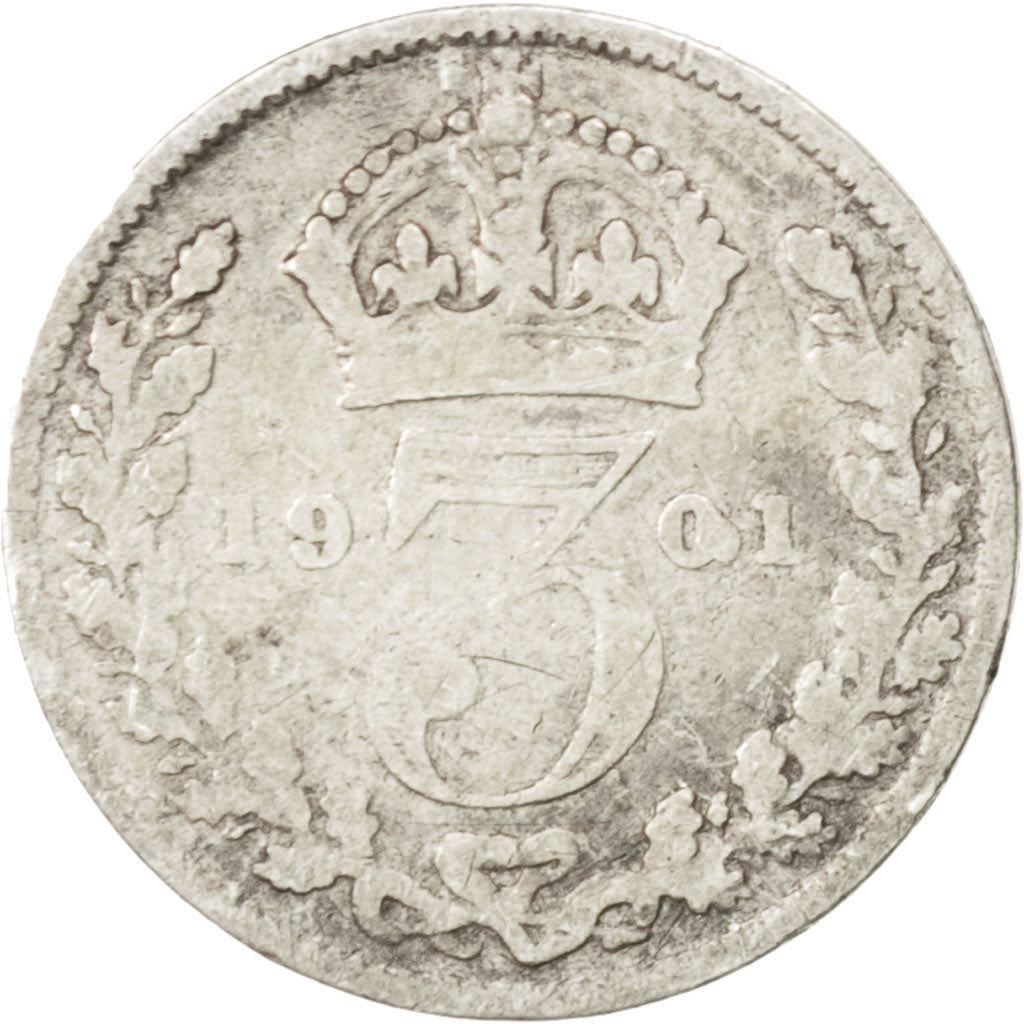 United Kingdom | 3 Pence Coin | Victoria | Km:777 | 1893 - 1901