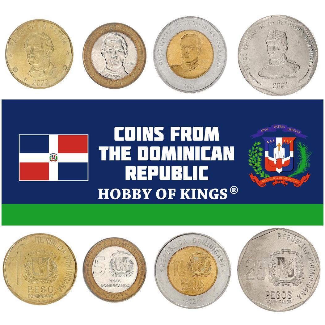 Den Dominikanske Republik | 4 Møntsæt | 1 5 10 25 Pesos Dominicanos | 2017 - 2022