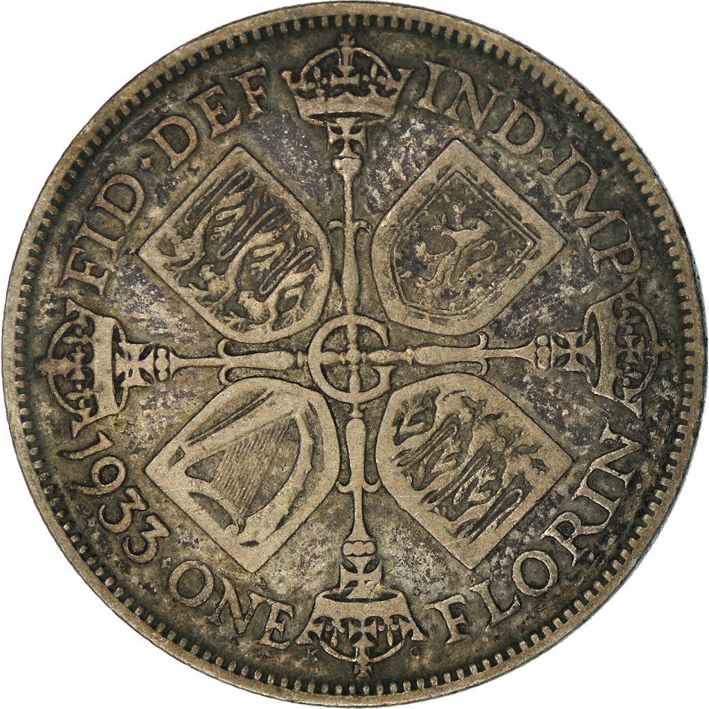 United Kingdom | 1 Florin Coin | George V | KM:834 | 1927 - 1936