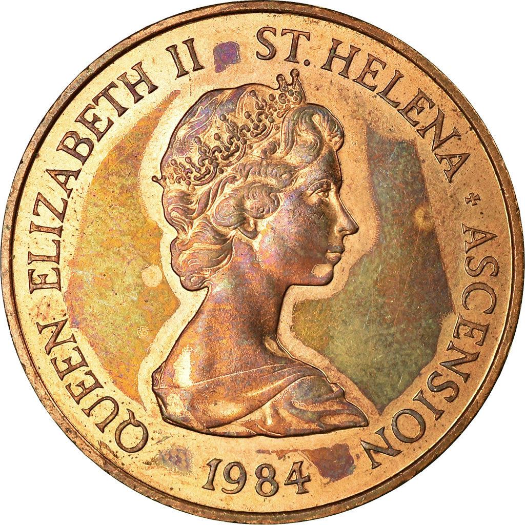 Sant'Elena e Ascensione | Moneta da 2 Pence | Elisabetta II | Asino | Legna da ardere | Km:2 | 1984