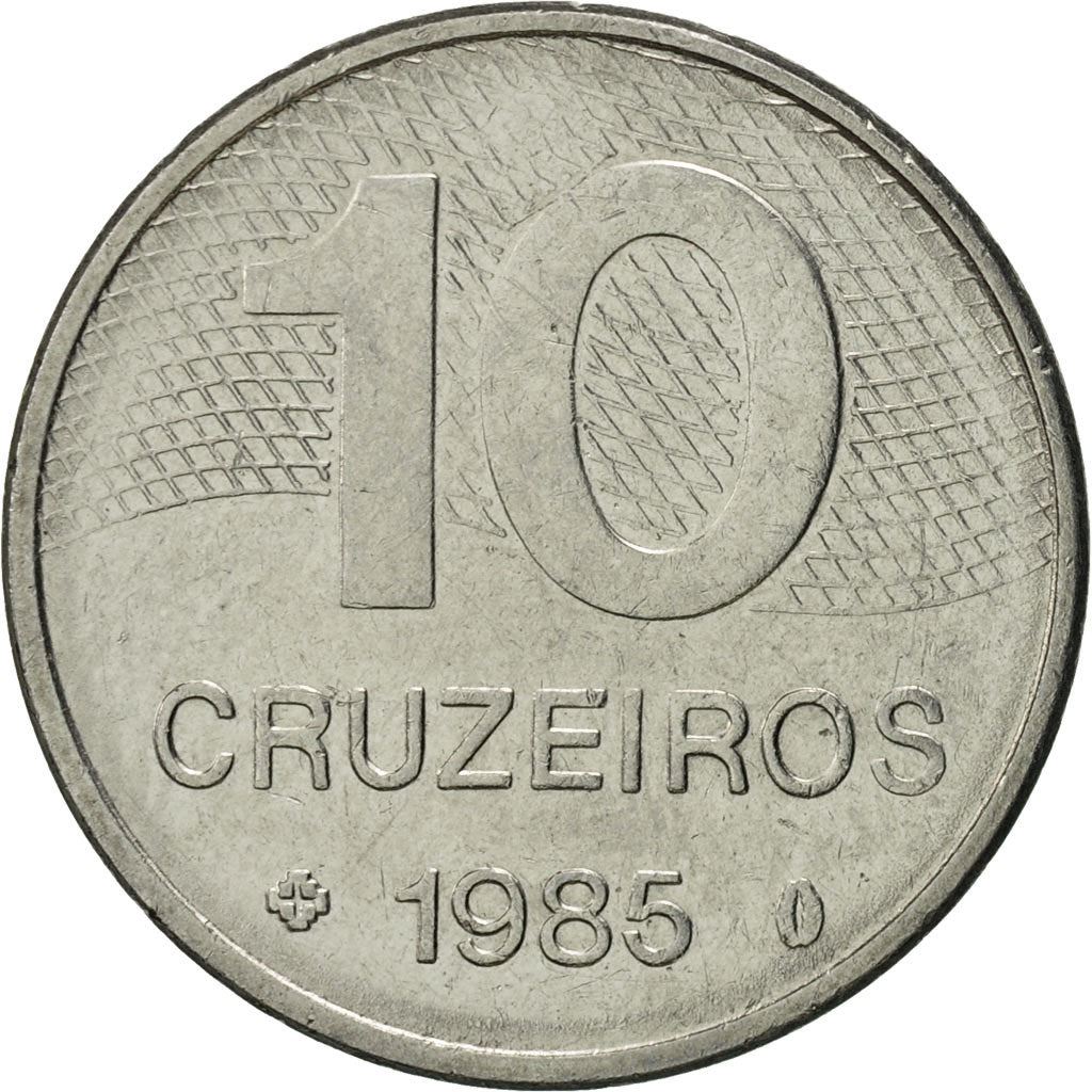 Brazil | 10 Cruzeiros Coin | Brazil's main roads | Km:592 | 1985 - 1986