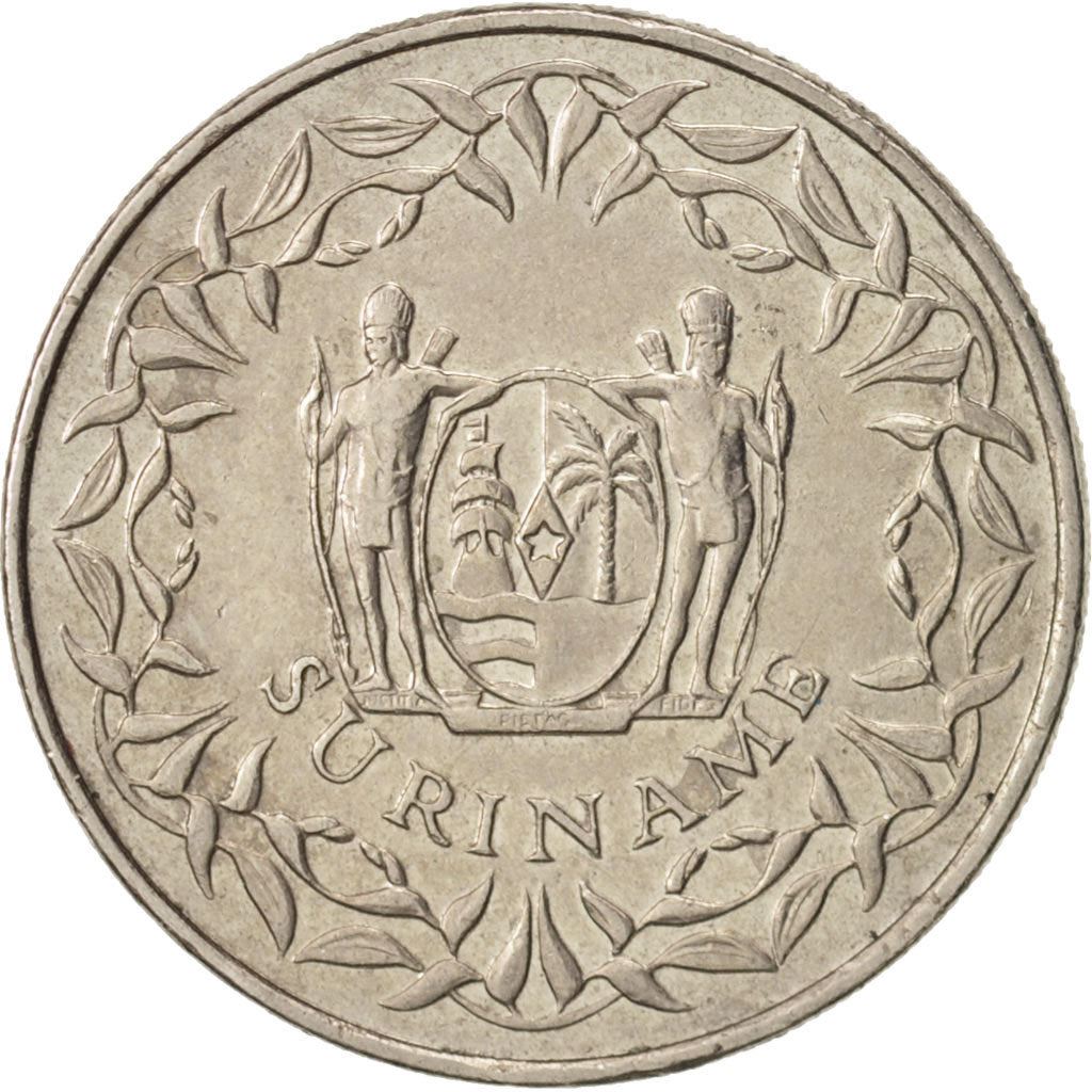 Suriname | 100 Cents Coin | Wreath | Natives | Km:23 | 1987 - 2017