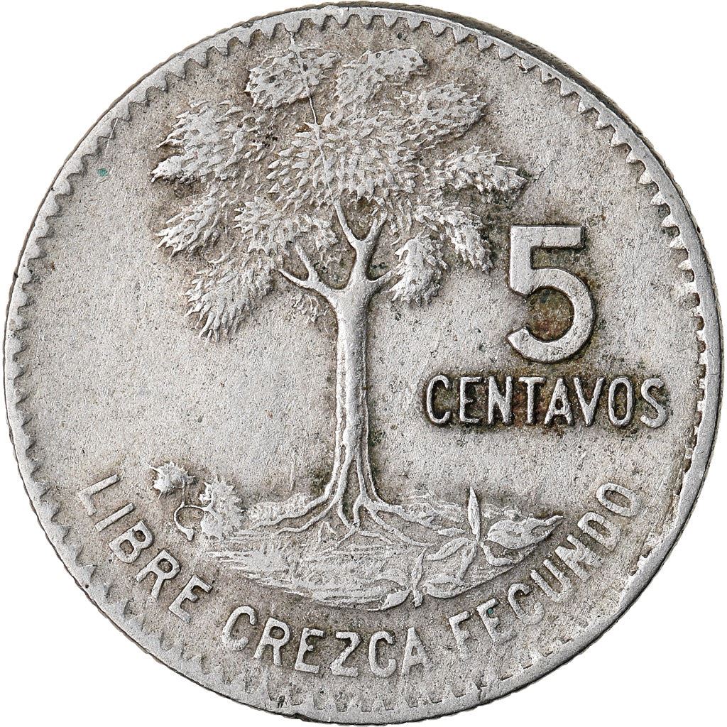 Guatemala | 5 Centavos Coin | Kapok Tree | Km:266 | 1965 - 1970