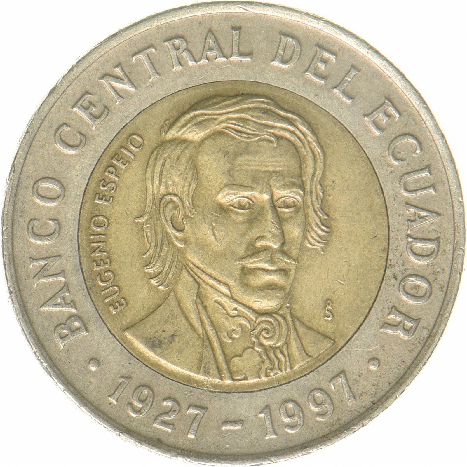 Ecuador | 1000 Sucres Coin | Eugenio Espejo | Bimetallic | KM:103 | 1997