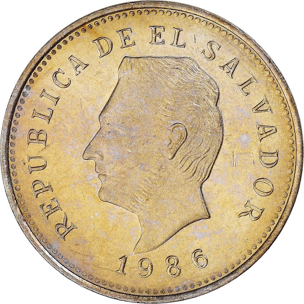 El Salvador | 5 Centavos Coin | Francisco Morazan | Km:149 | 1975 - 1986
