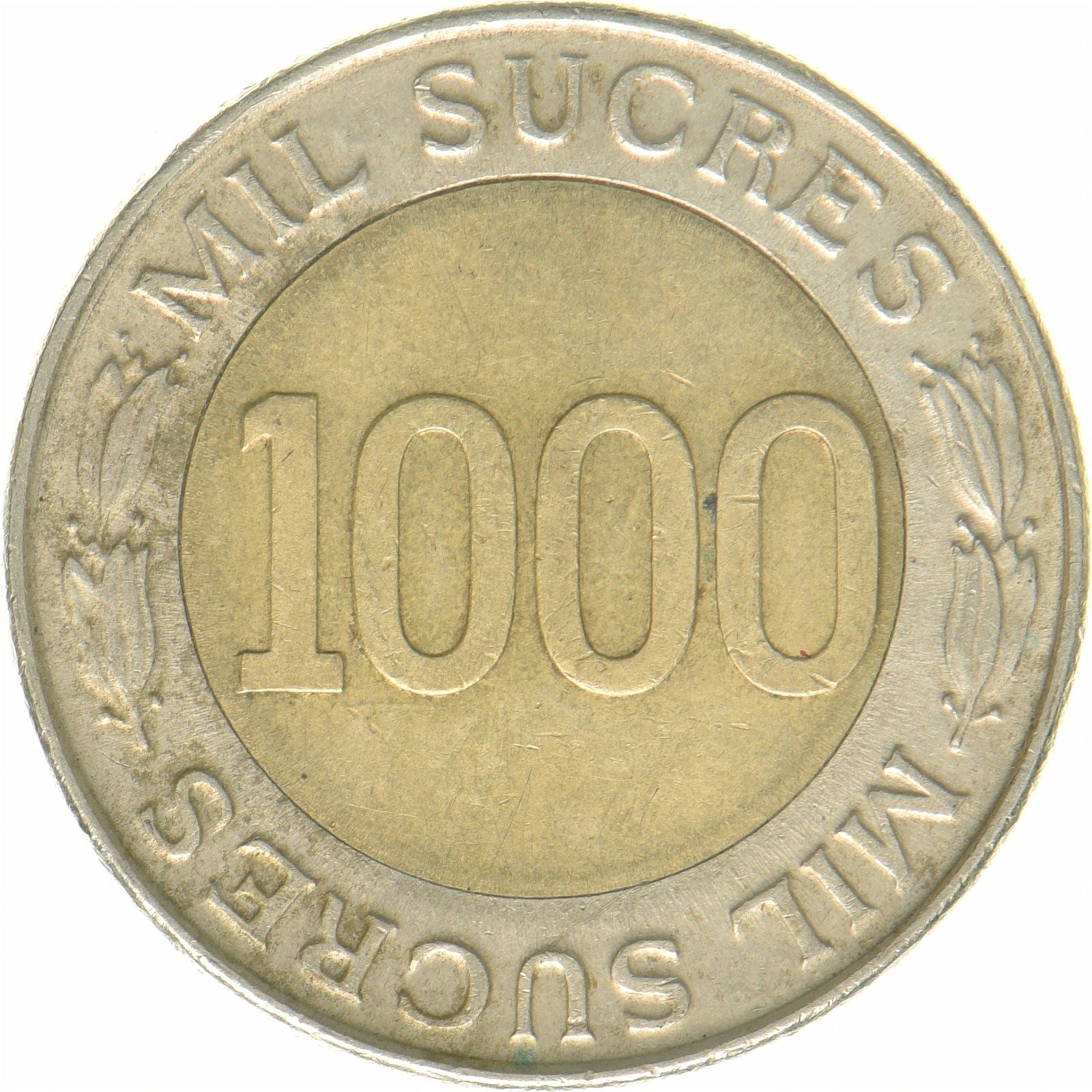 Ecuador | 1000 Sucres Coin | Eugenio Espejo | Bimetallic | KM:103 | 1997