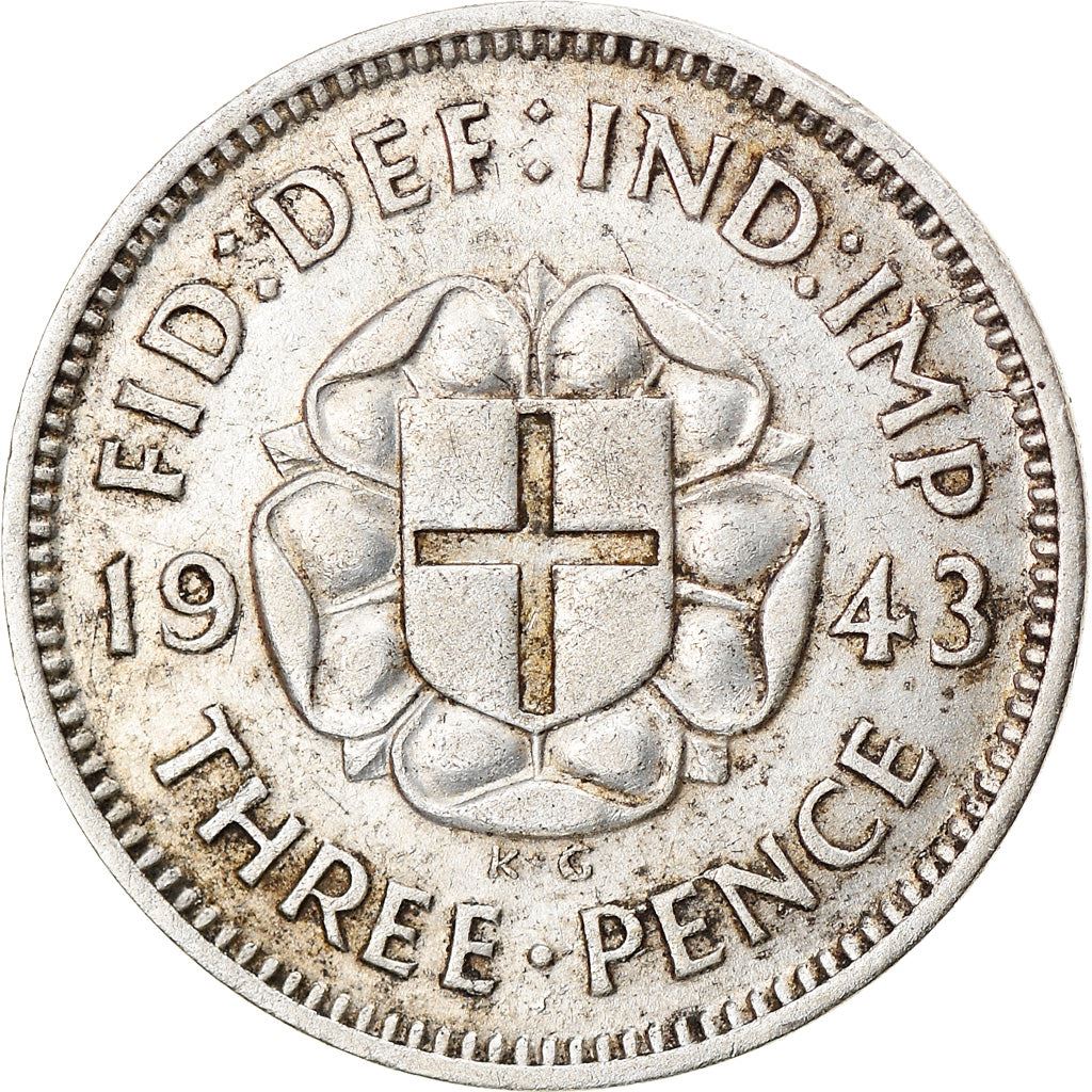 United Kingdom | 3 Pence Coin | George VI | KM:848 | 1937 - 1945