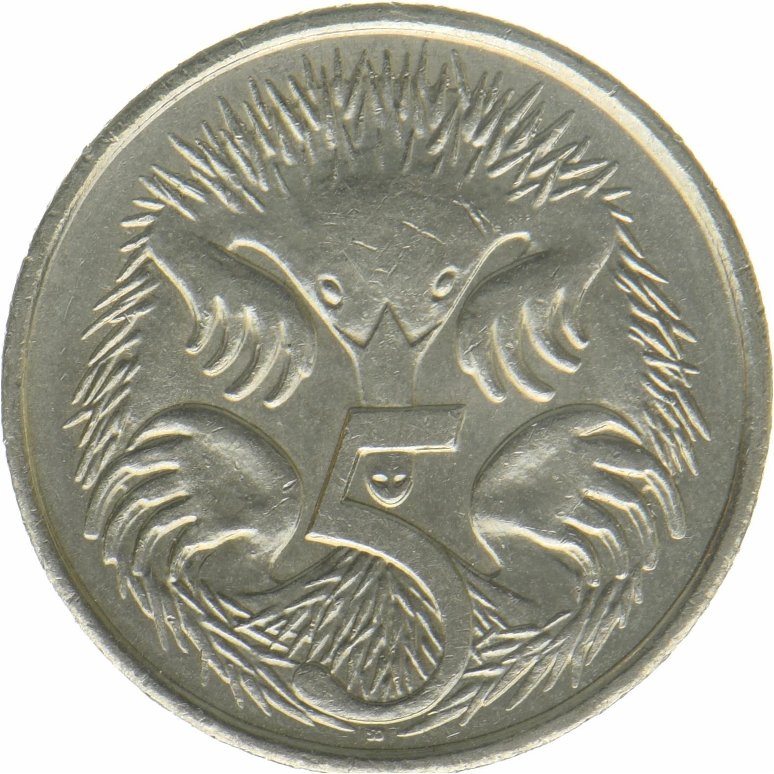 Australien | 5 Cents Mønt | Echidna | KM:3612 | 2019 - 2023