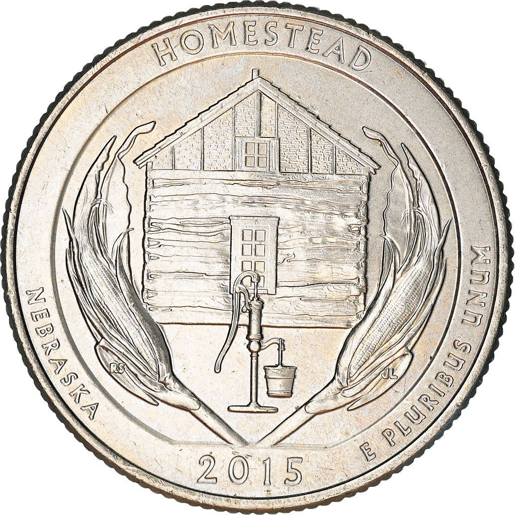 United States | 1/4 Dollar Coin | Homestead National Monument | Km:597 | 2015