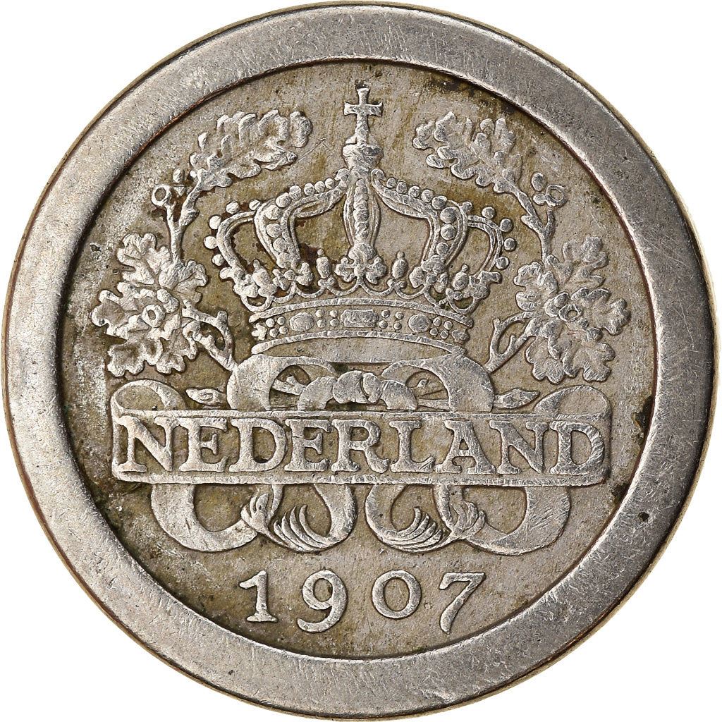Netherlands | 5 Cents Coin | Copper-nickel | Crown | Wreath | KM:137 | 1907-1909