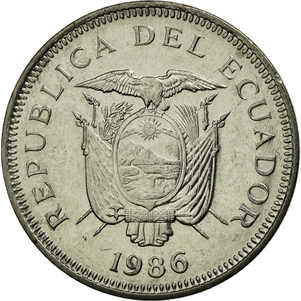 Ecuador | 1 Sucre Coin | Antonio José de Sucre | Nickel clad steel | KM:85.1 | 1985-1986