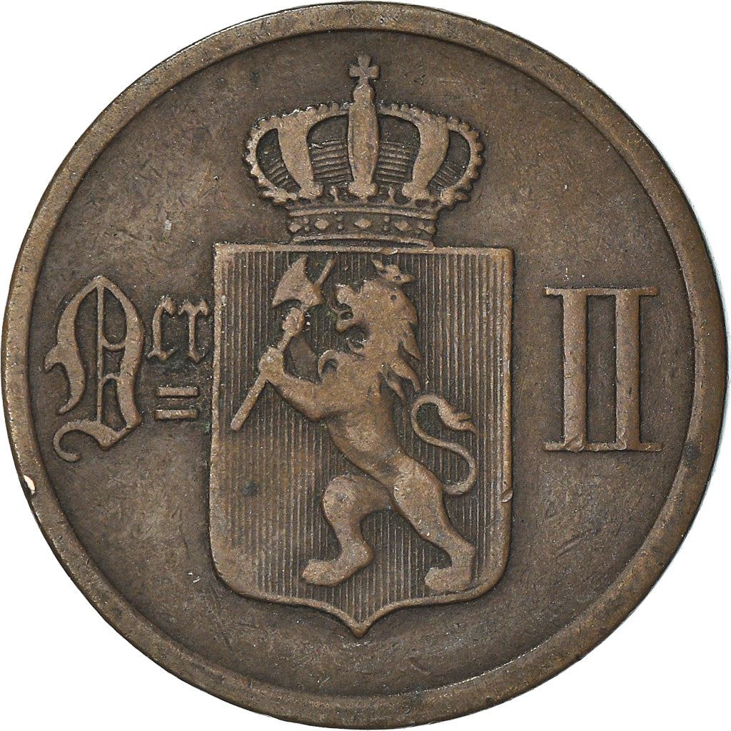 Norwegen | 2 Öre Münze | Oscar II | KM:353 | 1876 - 1902