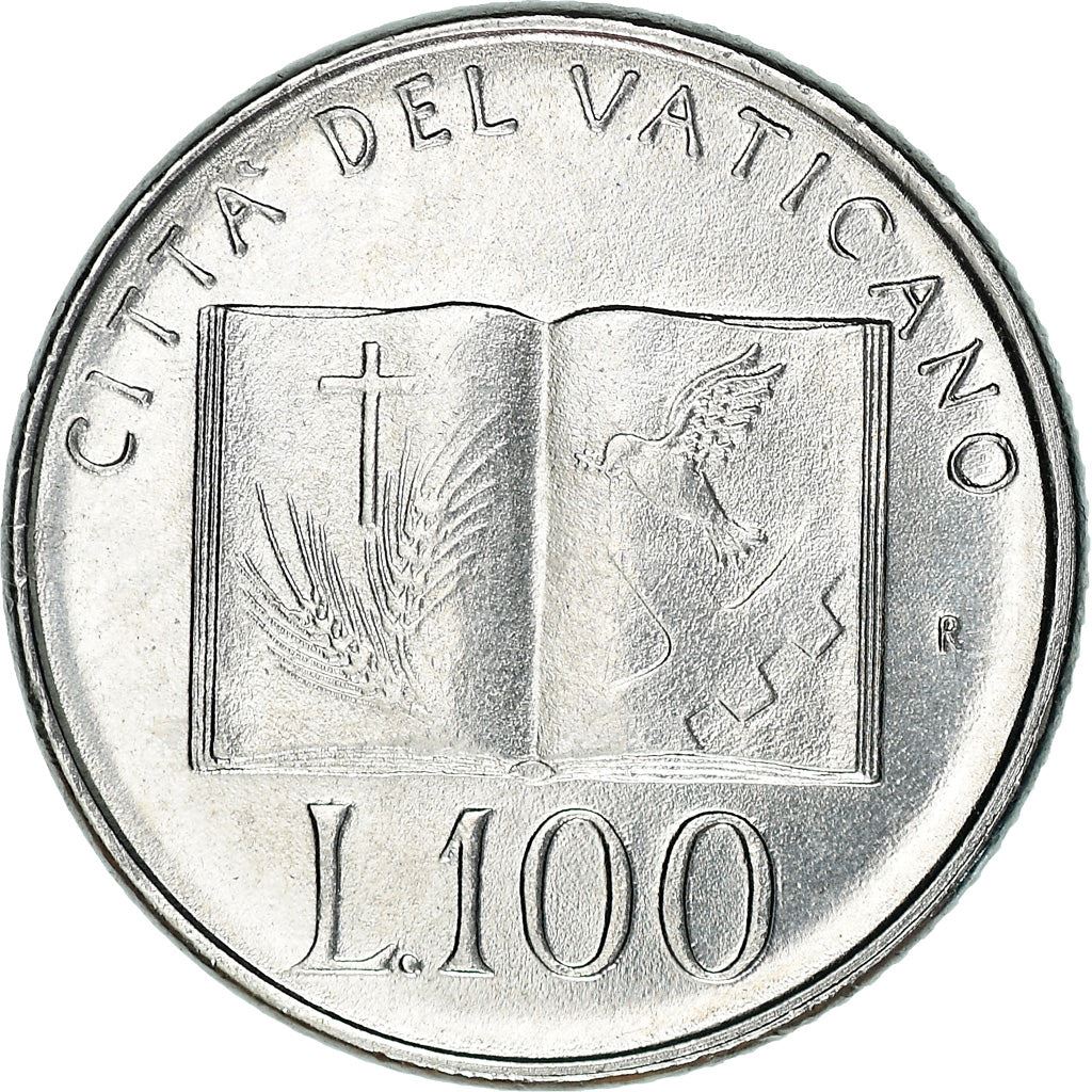 Vatican City | 100 Lire Coin | John Paul II | Km:239 | 1992