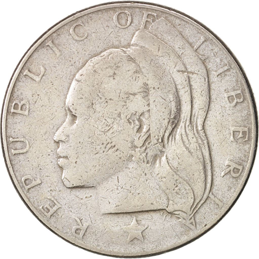 Liberia | Moneda de 1 dólar | Ramas de olivo | Km:18A | 1966 - 1975