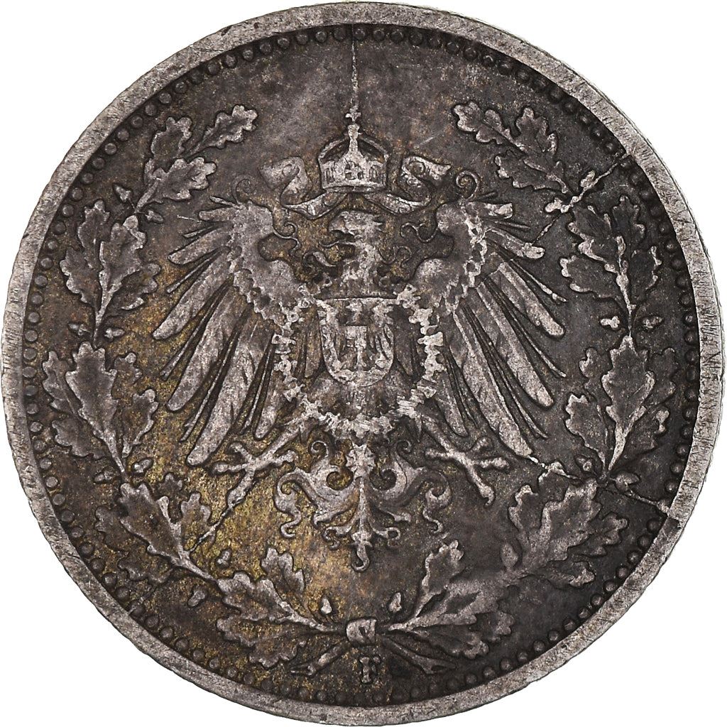 German Empire 1/2 Mark Coin | Deutsches Reich | Wilhelm II | Type 2 | KM17 | 1905 - 1919
