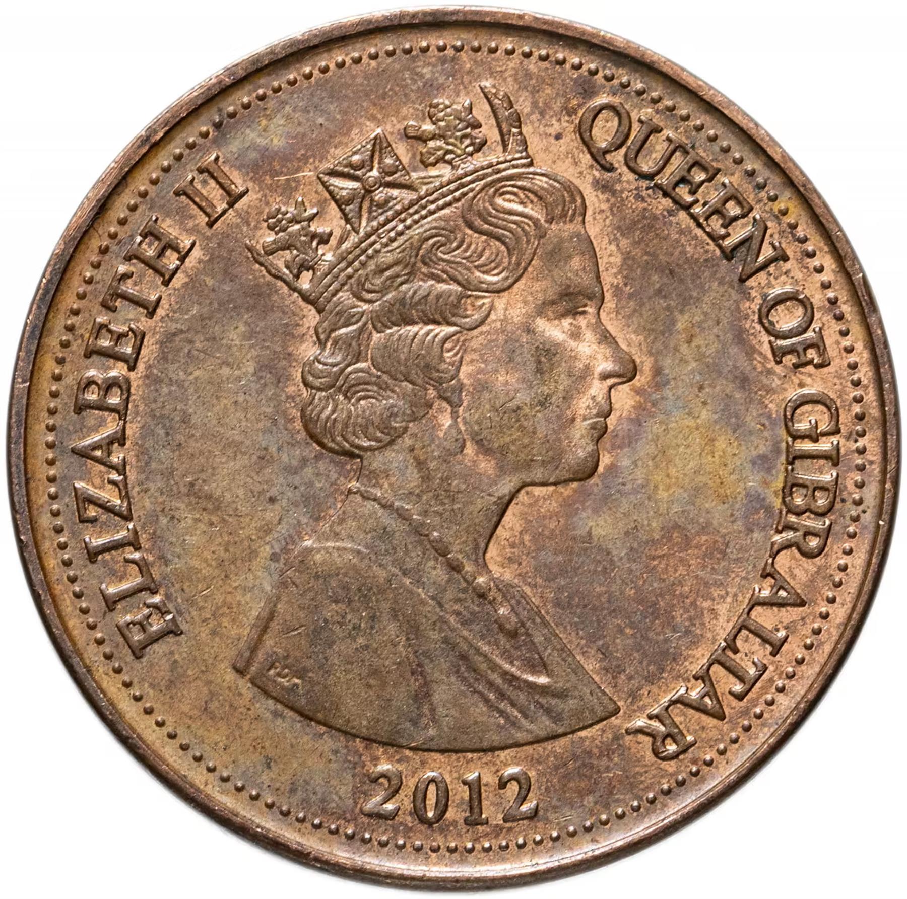 Gibraltar | 2 Pence | Regina Elisabetta II | KM1100 | 2012 - 2013