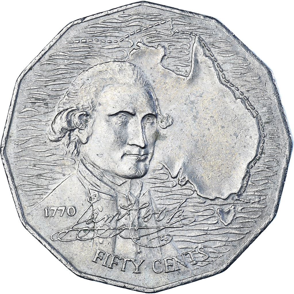 Australia | 50 Cents Coin | Captain Cook | Km:69 | 1970
