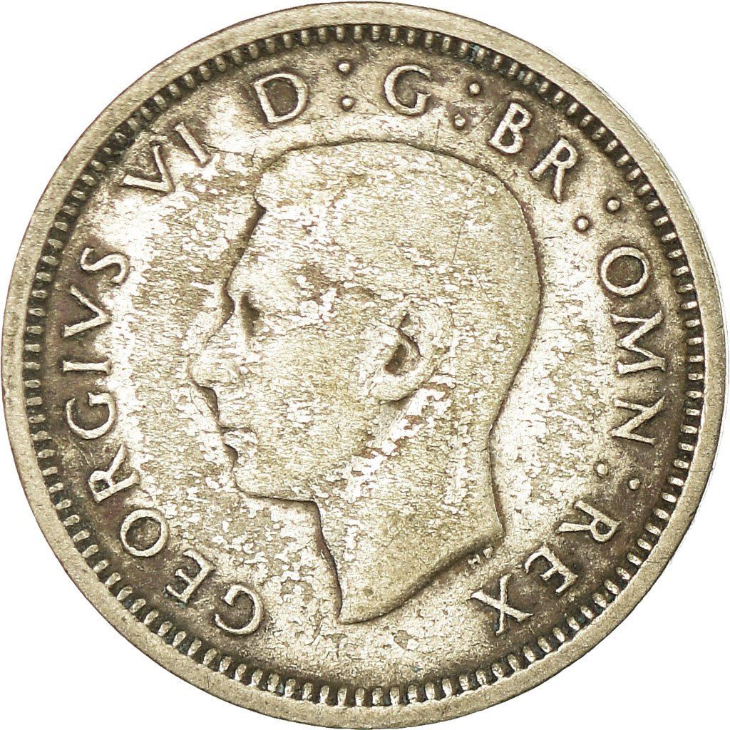 United Kingdom | 3 Pence Coin | George VI | KM:848 | 1937 - 1945