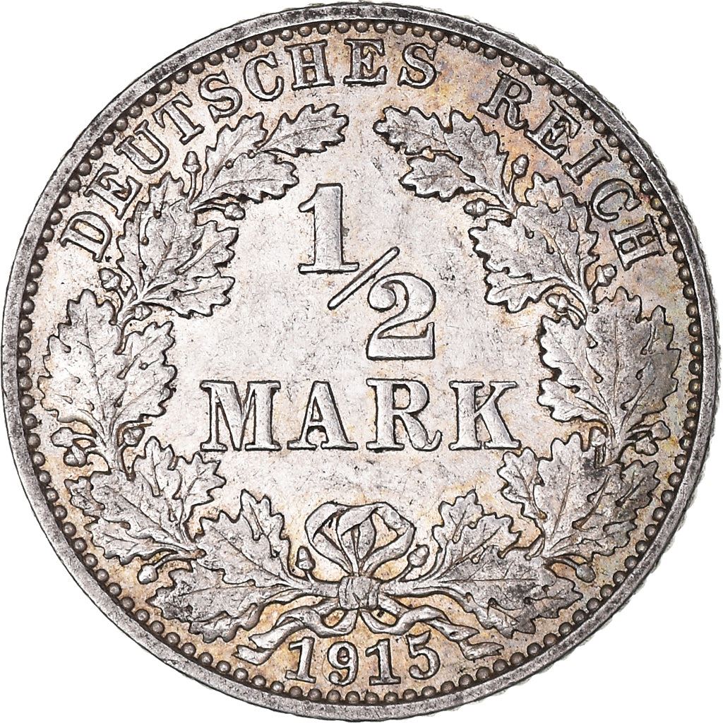 German Empire 1/2 Mark Coin | Deutsches Reich | Wilhelm II | Type 2 | KM17 | 1905 - 1919