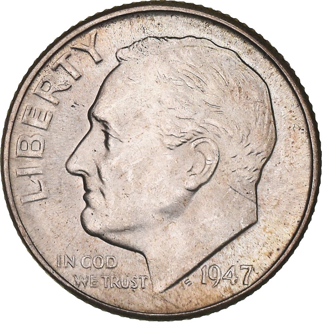アメリカ合衆国 | 1ダイム硬貨 | フランクリン・D・ルーズベルト | KM:195 | 1946年 - 1964年