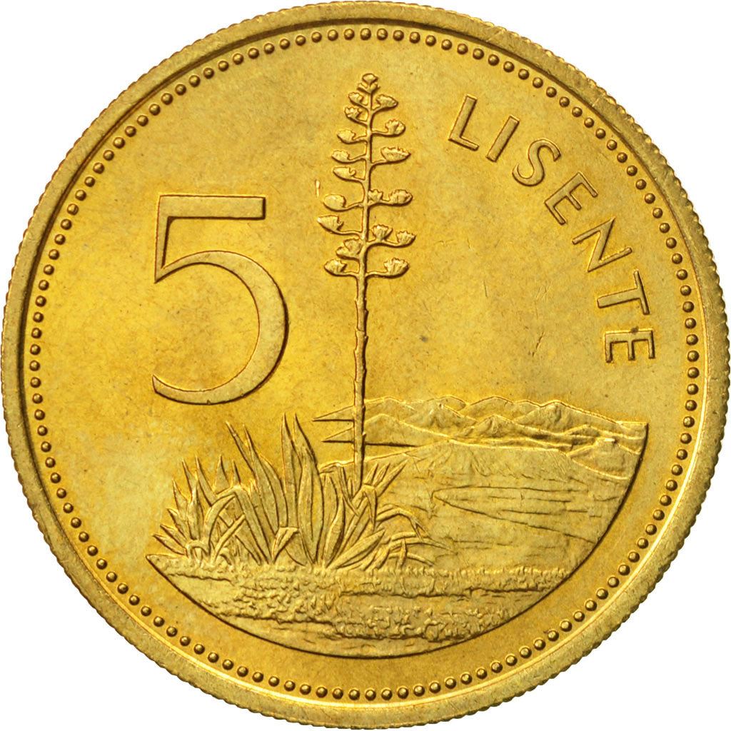 Lesotho | 5 Lisente Coin | Moshoeshoe II | Km:18 | 1979 - 1989
