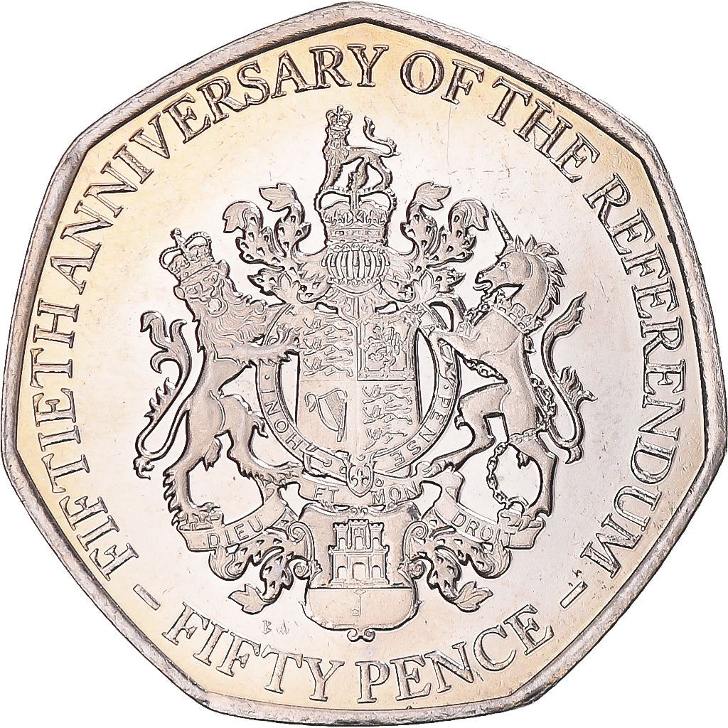 Gibraltar | 50 Pence Coin | Referendum | Km:1589 | 2017