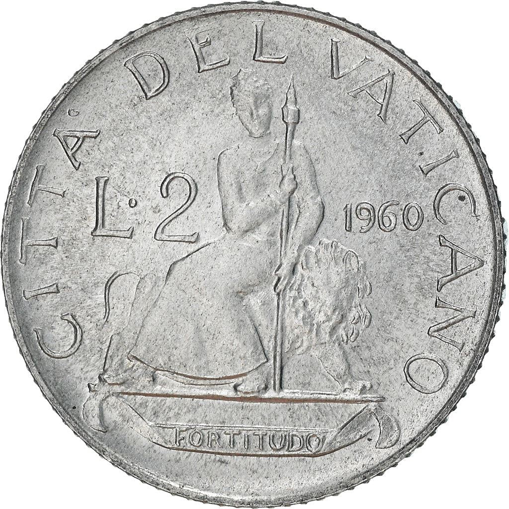 Vatican City | 2 Lire Coin | John XXIII | Km:59 | 1959 - 1962