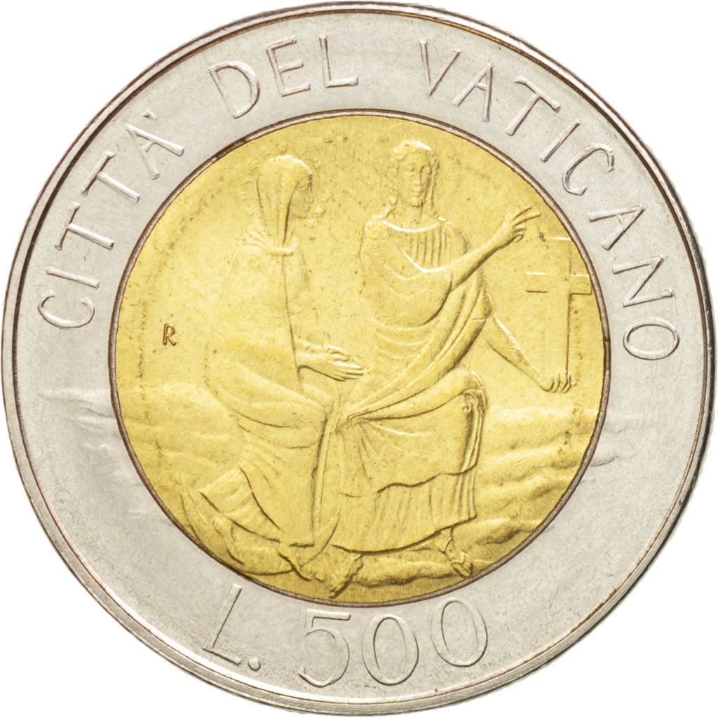 Vatican City | 500 Lire Coin | Jesus and Mary | Km:197 | 1986