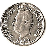 El Salvador 1 Centavo Coin | President Francisco Morazan | KM133 | 1940