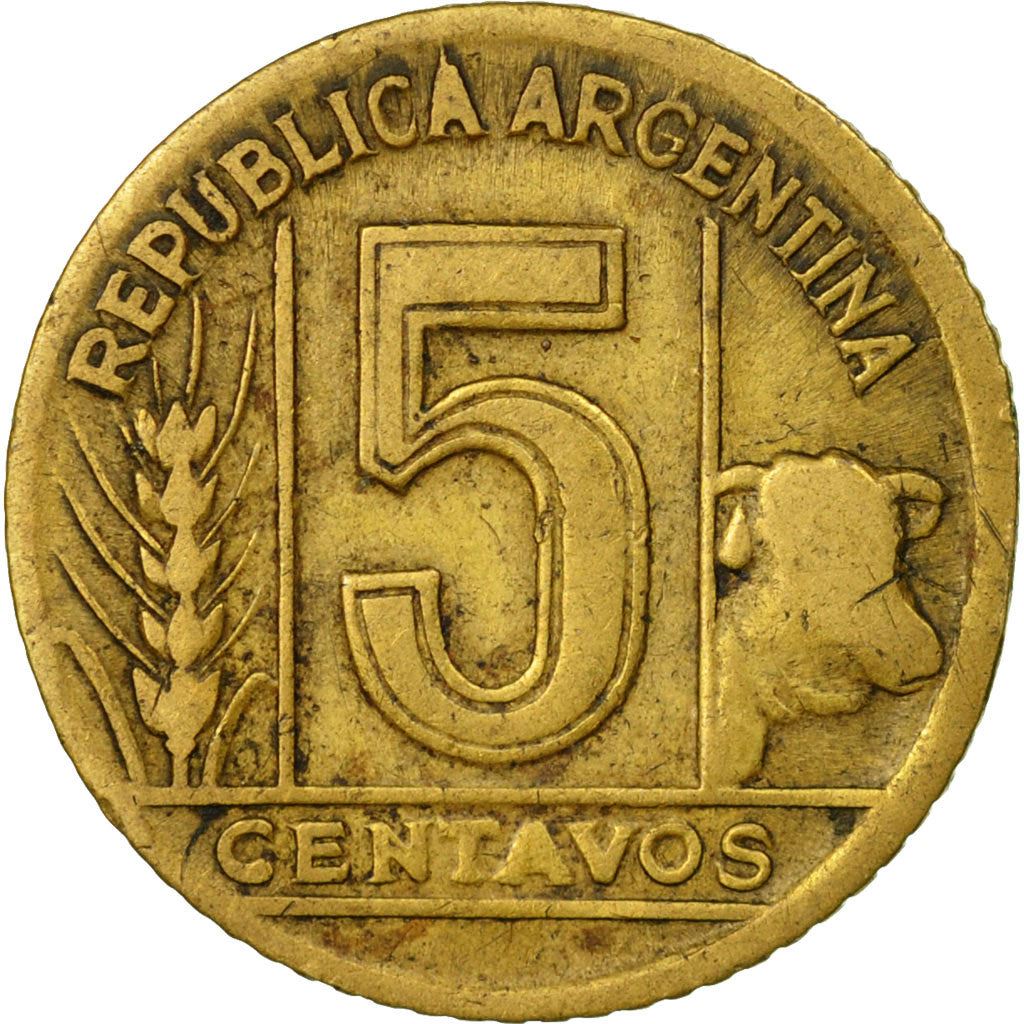 Argentina | 5 Centavos Coin | Aluminium Bronze | Phrygian Cap | Km:40 | 1942 - 1950