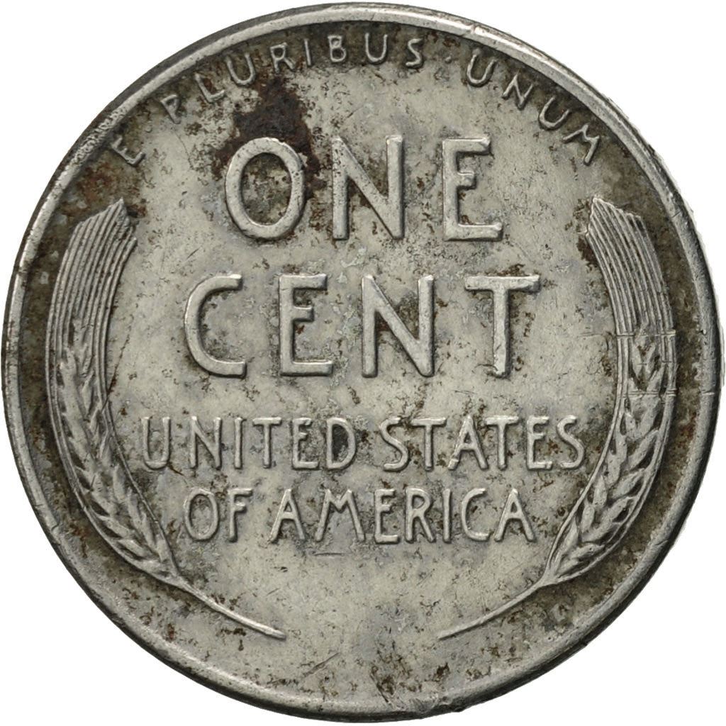 アメリカ合衆国 | 1セント硬貨 | エイブラハム・リンカーン | Km:132A | 1943年 - 1944年