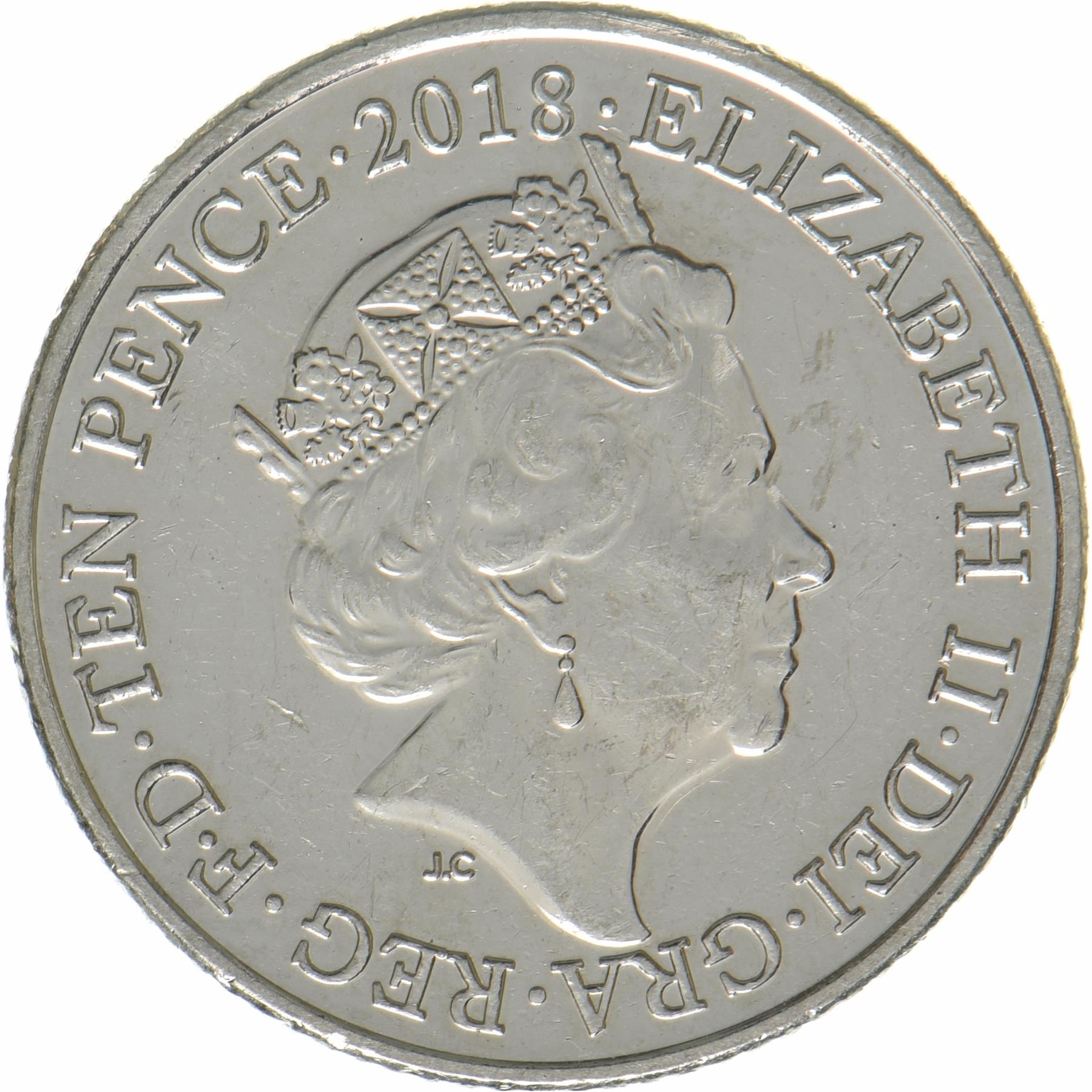 United Kingdom | 10 Pence Coin | Loch Ness Monster | KM:1537 | 2018 - 2019