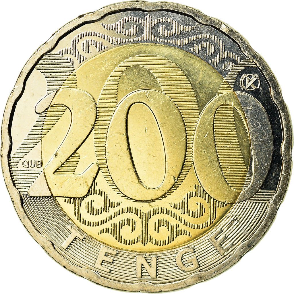 Kazakhstan | 200 Tenge Coin | Bimetallic | Coat of Arms | Km:505 | 2020 - 2023