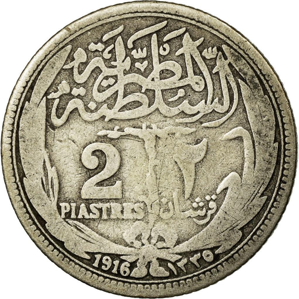 Egypt Coin Egyptian 2 Qirsh / Piastres Coin | Sultan Hussein Kamel | KM317 | 1916 - 1917