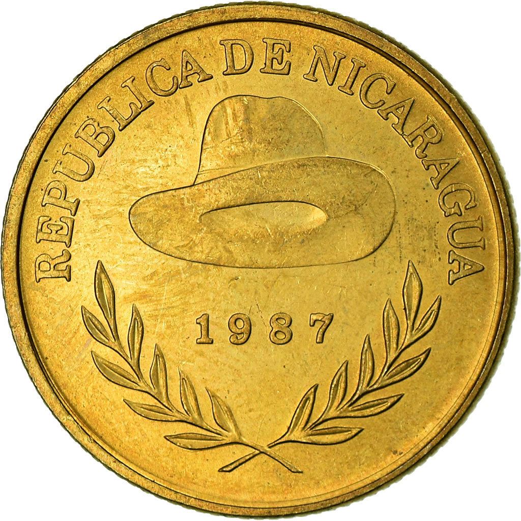 Nicaragua 50 Centavos Coin | Panama Hat | KM58 | 1987