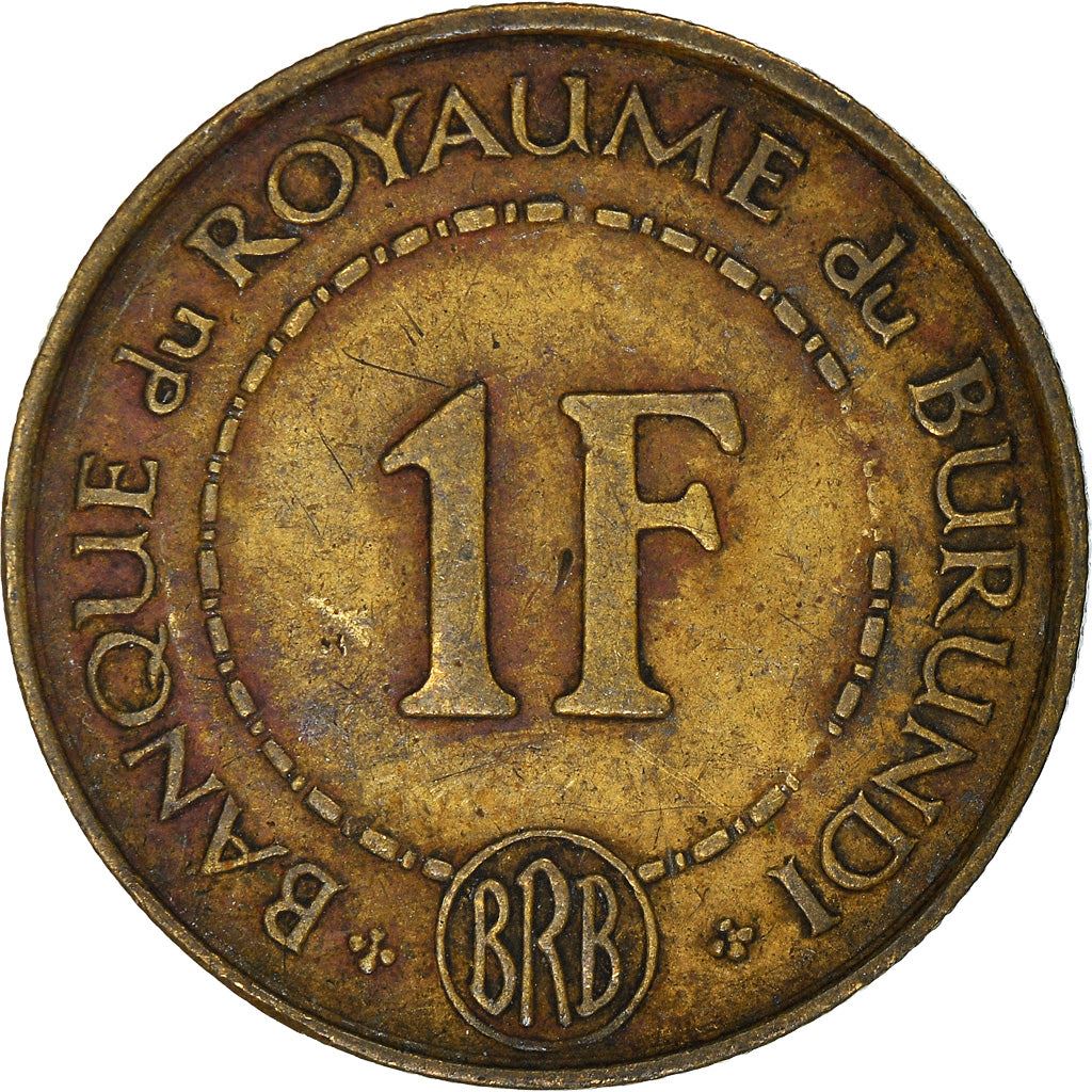 Burundi | 1 Franc Coin | Coat of arms | Km:6 | 1965