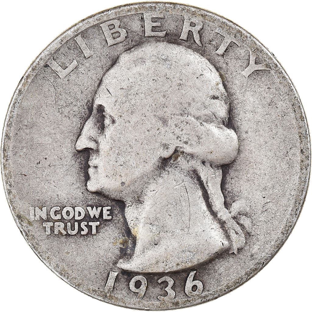 アメリカ合衆国 | 1/4ドル硬貨 | ジョージ・ワシントン | KM:164 | 1932年 - 1964年