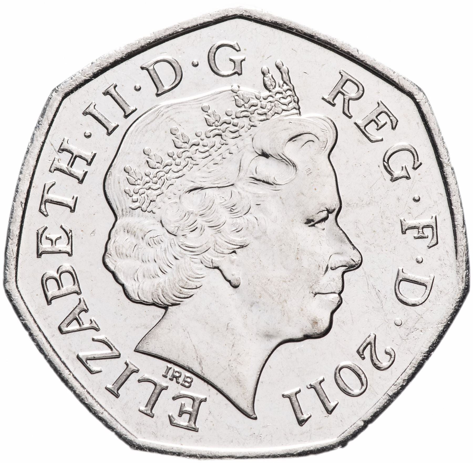 United Kingdom 50 Pence Coin | Elizabeth II 4th portrait | Shooting | 2011