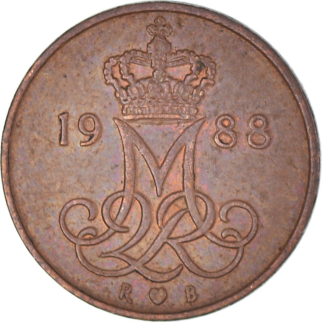 Denmark | 5 Ore Coin | Monogram | Km:859 | 1973 - 1988