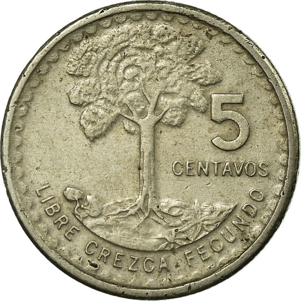 Guatemala | 5 Centavos Coin | Kapok Tree | Km:270 | 1971 - 1977