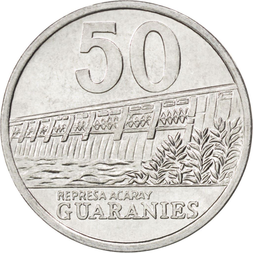 Paraguay | 50 Guaranies Coin | Acaray River | KM:191b | 2006 - 2019