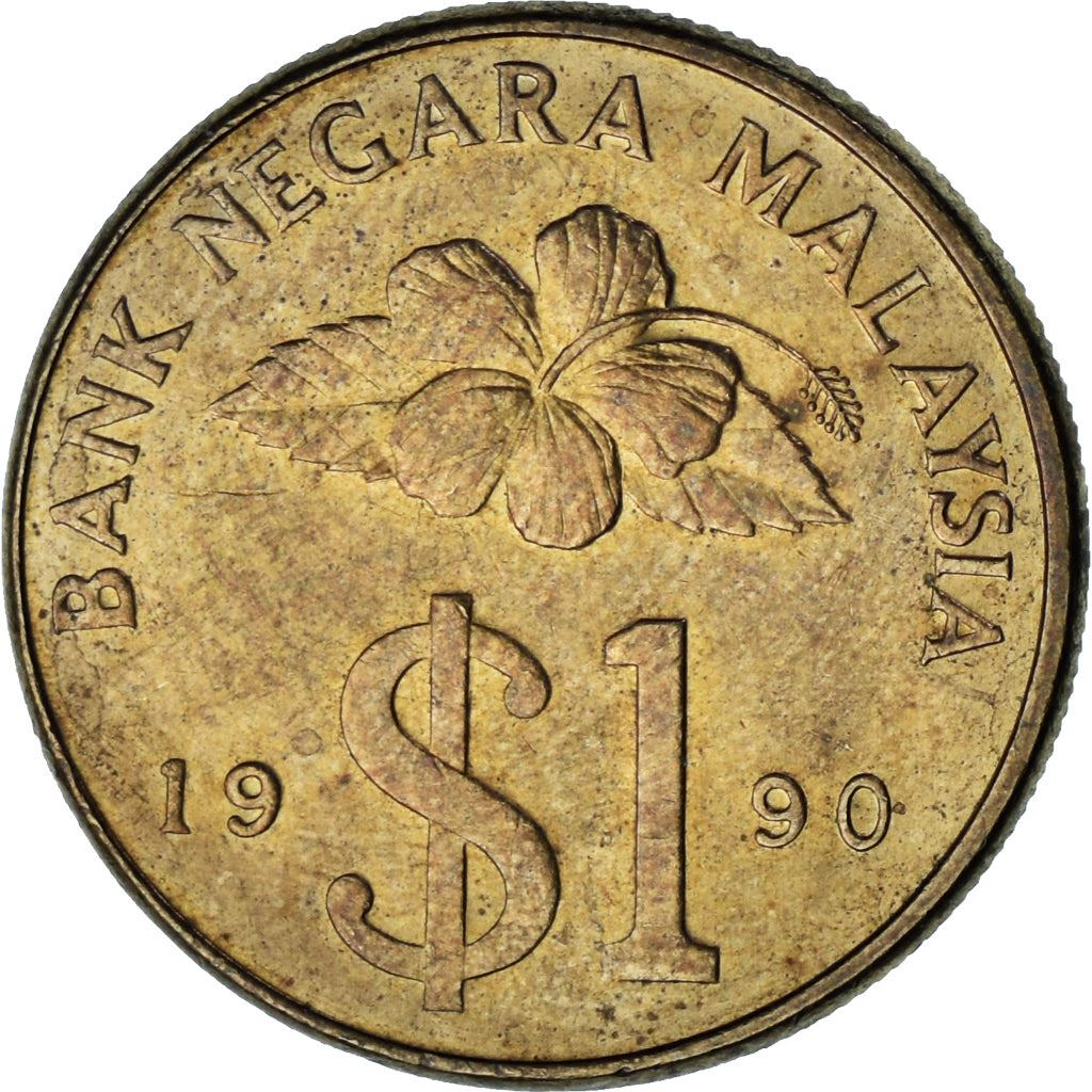 マレーシア | 1リンギット硬貨 | クリス | Km:54 | 1989 - 1993