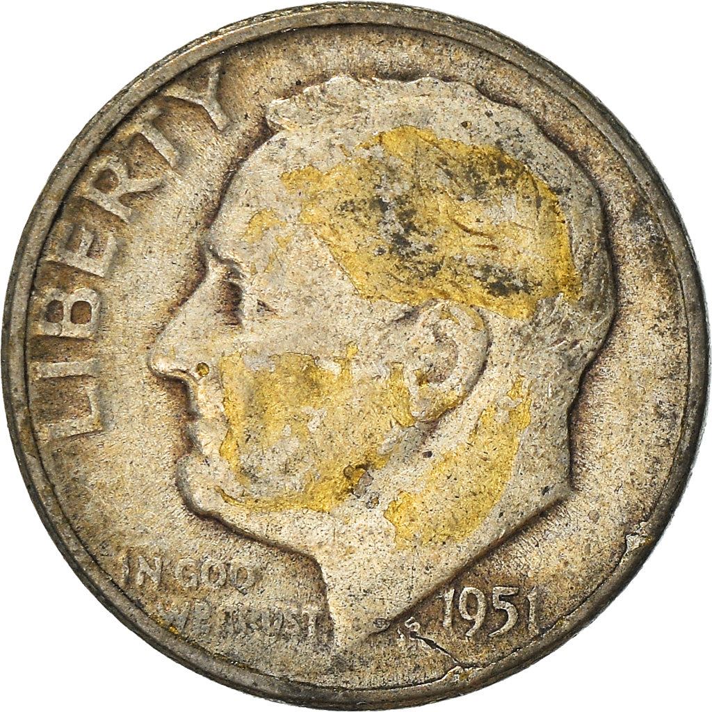 アメリカ合衆国 | 1ダイム硬貨 | フランクリン・D・ルーズベルト | KM:195 | 1946年 - 1964年