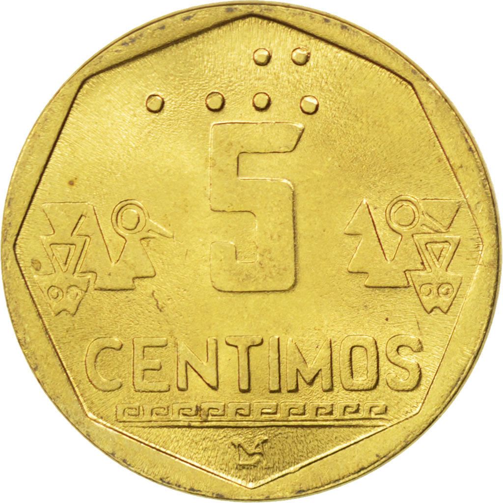 Peru | 5 Centimos Coin | Braille | Km:304.1-3 | 1991 - 2000