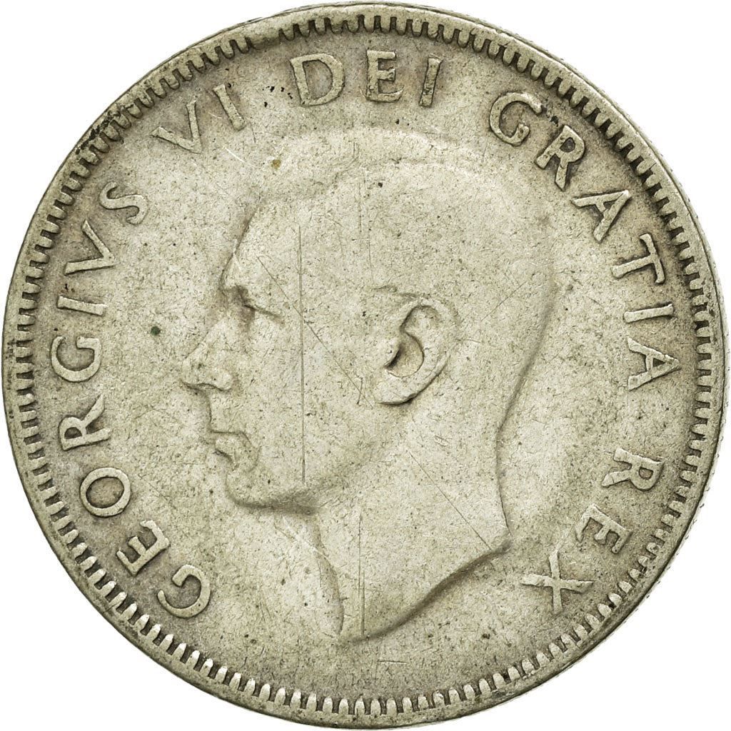 Canada | 25 Cents Coin | Silver | KM:44 | 1948-1952