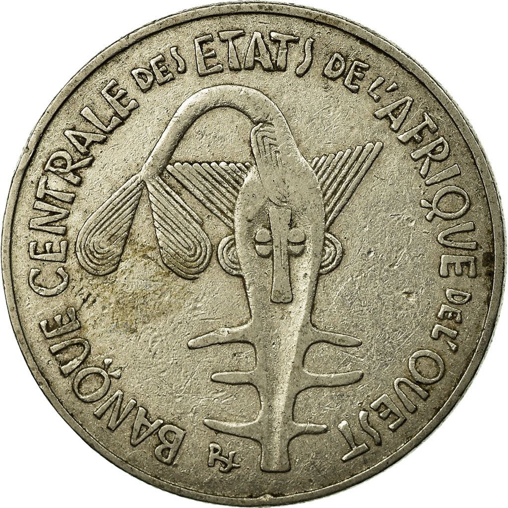 Western African States | 100 Francs Cfa Coin | Emblem of Central Bank | Flowers | Km:4 | 1967 - 2005
