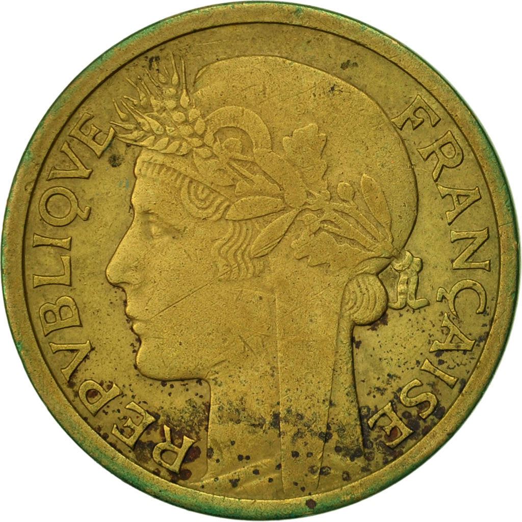 French West Africa | 1 Franc Coin | Marianne | Cornucopia | Berries | Km:2 | 1944