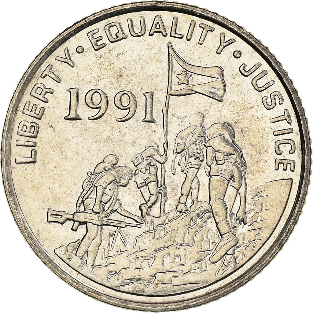 Eritrea | 10 Cent Mynt | Struts | Soldater | Flagga | Km:45 | 1997