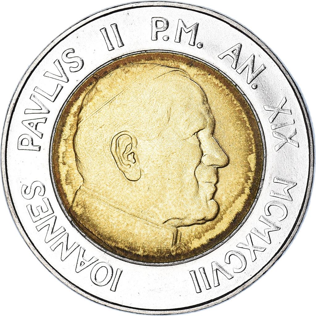 Vatican City | 500 Lire Coin | John Paul II | KM:285 | 1997